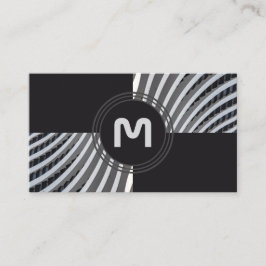 Elegantens monogramarkitektur två tonplattor visitkort