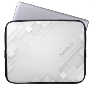 Elegantens monokroma bakgrund med anpassat namn laptop fodral