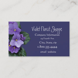 Elegantens natur Blommodjur Afrikas violetta Plant Visitkort