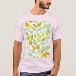 Elegantens naturinspirerade Löv-design T Shirt