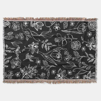 Elegantens nedre skiss konturer Thrid Blanket Filt