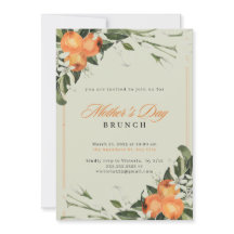 Elegantens Orange och Grönt Vattenfärgsdag i Mor