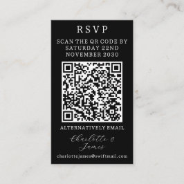 Elegantens OSA QR-kod | Svart och vitt foto Tilläggskort