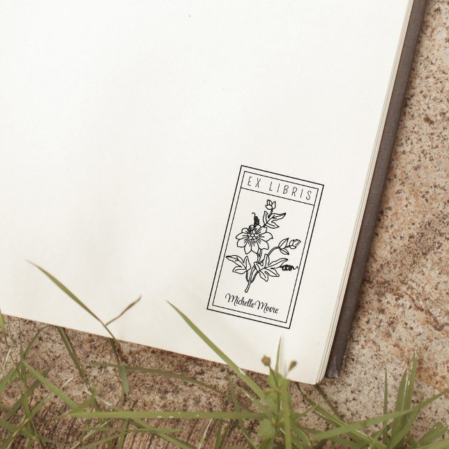 Elegantens Personlig Blommor Ex Libris Stämpel (Skapare uppladdad)