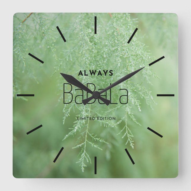 Elegantens Personlig Krylväggslås Fyrkantig Klocka (Framsida)