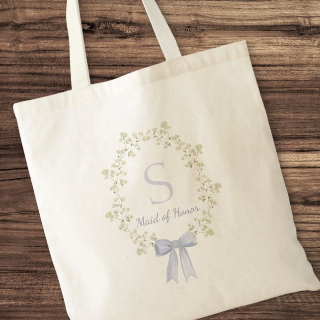 Elegantens Personlig Maid of honor Tygkasse (Cute initial tote for maid of honor.)