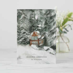 Elegantens Personlig Snöskåp-julkort Julkort