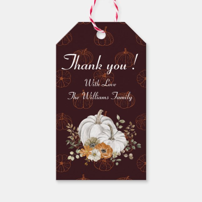 Elegantens Personlig Tack för Märkrn Presentetikett (Framsidan)