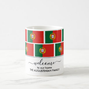 Elegantens Personlig Välkommen PORTUGAL-FLAGGA Kaffemugg