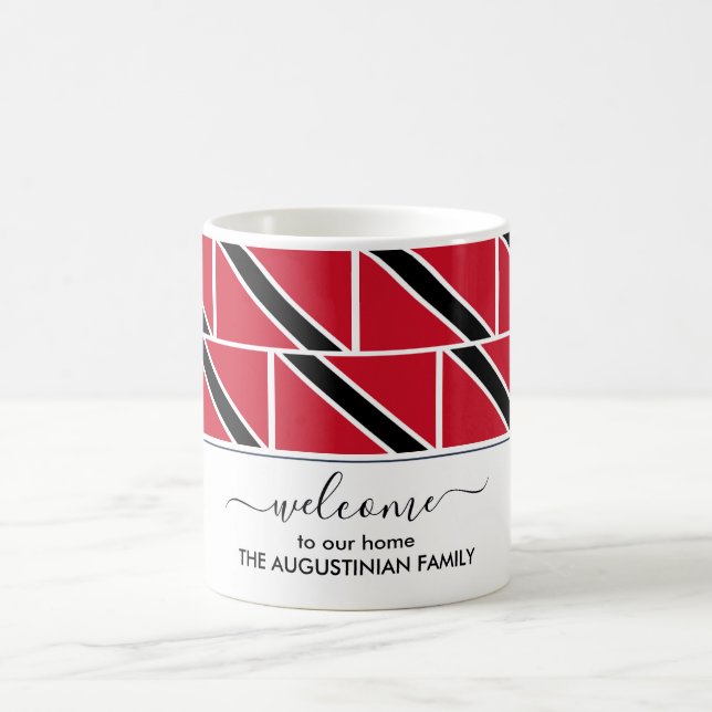 Elegantens Personlig Välkommen TRINIDAD-FLAGGA Kaffemugg (Center)