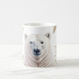 Elegantens Polar Bear med Blommigtens dekortecken Kaffemugg
