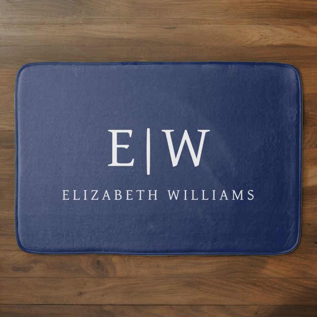 Elegantens Professionell Enkel monogram-minimalist Badrumsmatta (Skapare uppladdad)