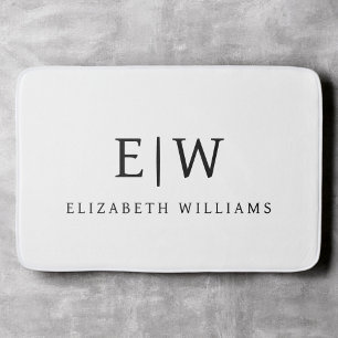 Elegantens Professionell Enkel monogram-minimalist Badrumsmatta