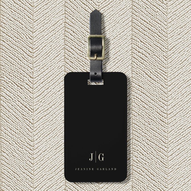 Elegantens Professionell Enkel monogram-minimalist Bagagebricka (Skapare uppladdad)