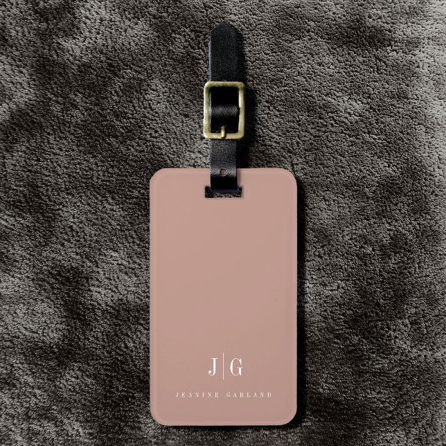 Elegantens Professionell Enkel monogram-minimalist Bagagebricka (Skapare uppladdad)