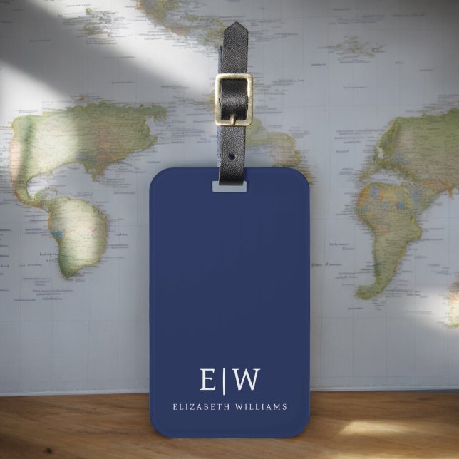 Elegantens Professionell Enkel monogram-minimalist Bagagebricka (Skapare uppladdad)