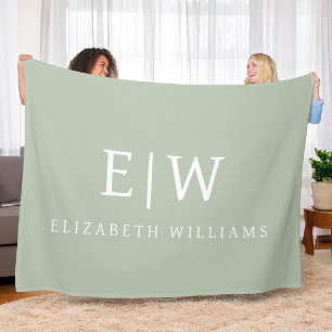 Elegantens Professionell Enkel monogram-minimalist Fleecefilt