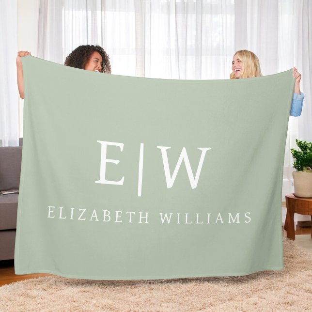 Elegantens Professionell Enkel monogram-minimalist Fleecefilt (Skapare uppladdad)