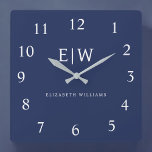 Elegantens Professionell Enkel monogram-minimalist Fyrkantig Klocka<br><div class="desc">Vi presenterar vår Professionell för Elegant Enkel monogram Minimalistisk insamling: Öka stil med tidlös sofistikering och underskattad elegans. Den här samlingen är utformad med stor noggrannhet och innehåller minimalistiska utformningar som är anpassade till din personlig monogram. Varje biet utstrålar professionalism och förfining, perfekt för att skapar ett varaktigt intryck i...</div>