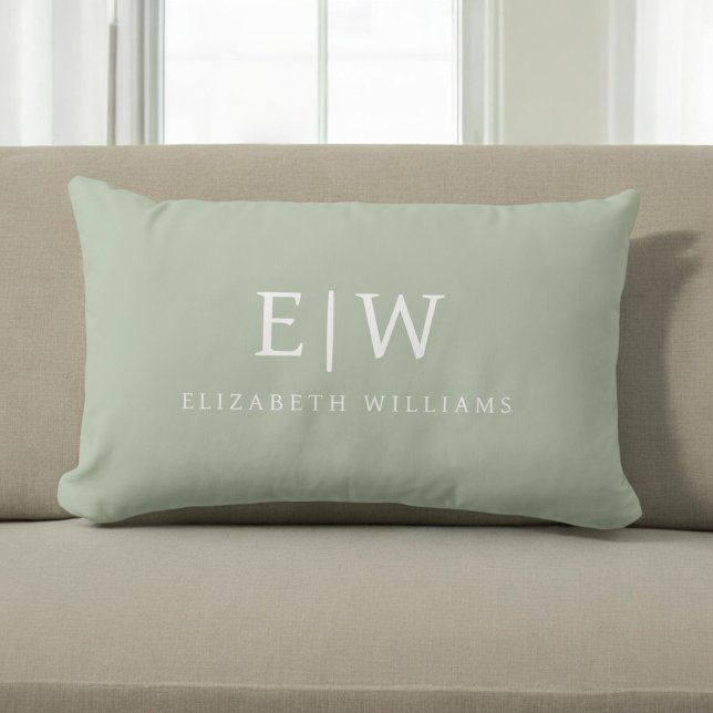 Elegantens Professionell Enkel monogram-minimalist Lumbarkudde (Skapare uppladdad)