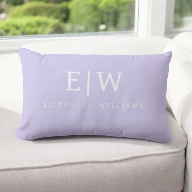 Elegantens Professionell Enkel monogram-minimalist Lumbarkudde (Skapare uppladdad)
