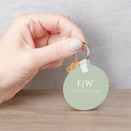 Elegantens Professionell Enkel monogram-minimalist Nyckelring