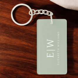 Elegantens Professionell Enkel monogram-minimalist Nyckelring