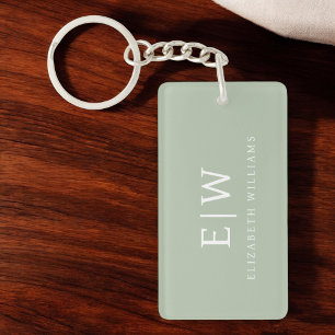 Elegantens Professionell Enkel monogram-minimalist Nyckelring