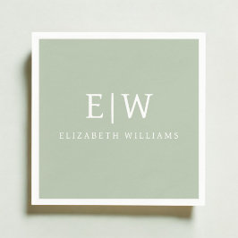 Elegantens Professionell Enkel monogram-minimalist Pappersservett