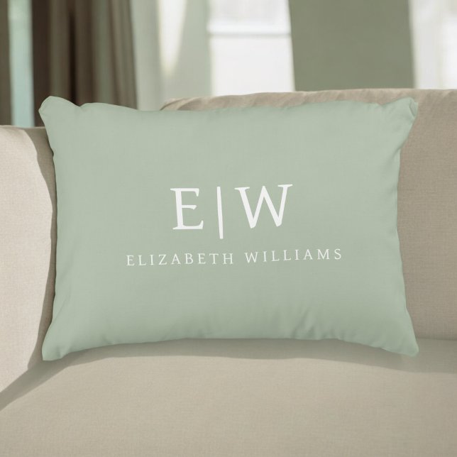 Elegantens Professionell Enkel monogram-minimalist Prydnadskudde (Skapare uppladdad)