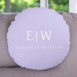 Elegantens Professionell Enkel monogram-minimalist Rund Kudde