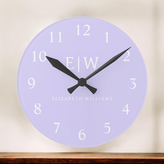 Elegantens Professionell Enkel monogram-minimalist Stor Klocka (Skapare uppladdad)