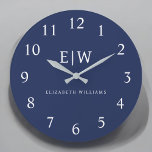 Elegantens Professionell Enkel monogram-minimalist Stor Klocka<br><div class="desc">Vi presenterar vår Professionell för Elegant Enkel monogram Minimalistisk insamling: Öka stil med tidlös sofistikering och underskattad elegans. Den här samlingen är utformad med stor noggrannhet och innehåller minimalistiska utformningar som är anpassade till din personlig monogram. Varje biet utstrålar professionalism och förfining, perfekt för att skapar ett varaktigt intryck i...</div>