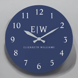Elegantens Professionell Enkel monogram-minimalist Stor Klocka
