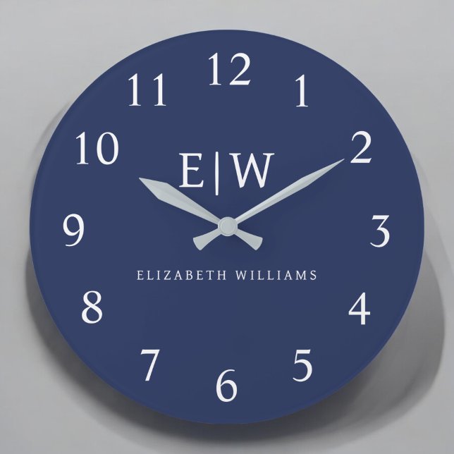 Elegantens Professionell Enkel monogram-minimalist Stor Klocka (Skapare uppladdad)