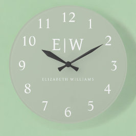 Elegantens Professionell Enkel monogram-minimalist Stor Klocka
