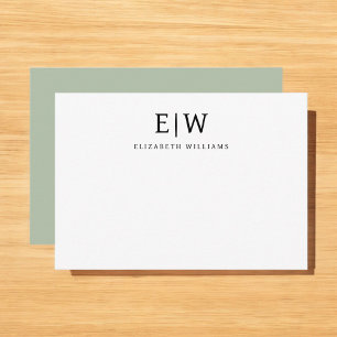 Elegantens Professionell Enkel monogram-minimalist Tack Kort