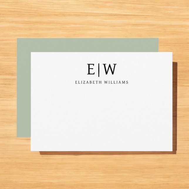 Elegantens Professionell Enkel monogram-minimalist Tack Kort (Skapare uppladdad)