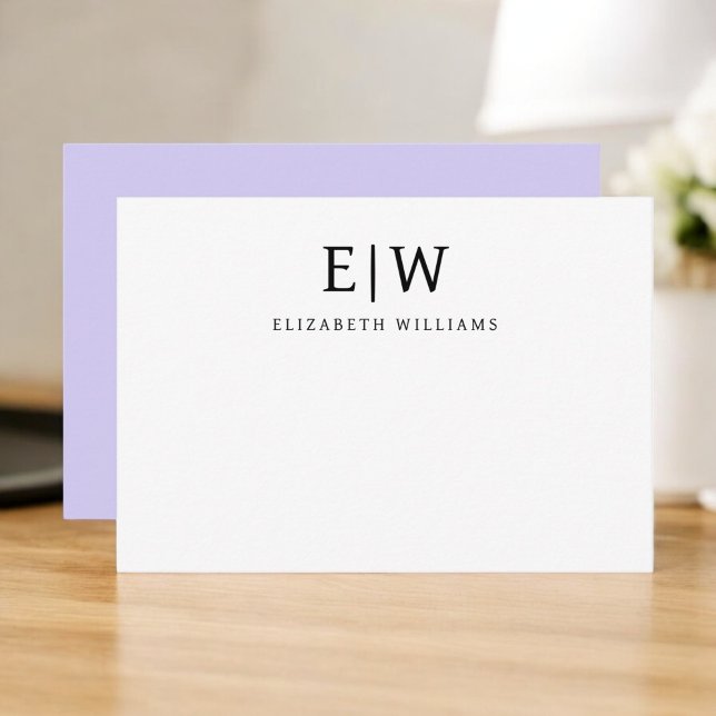 Elegantens Professionell Enkel monogram-minimalist Tack Kort (Skapare uppladdad)