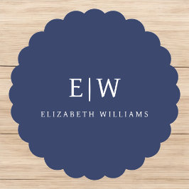 Elegantens Professionell Enkel monogram-minimalist Underlägg Papper