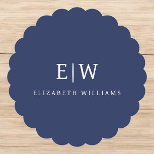 Elegantens Professionell Enkel monogram-minimalist Underlägg Papper
