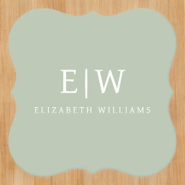 Elegantens Professionell Enkel monogram-minimalist Underlägg Papper