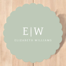 Elegantens Professionell Enkel monogram-minimalist Underlägg Papper
