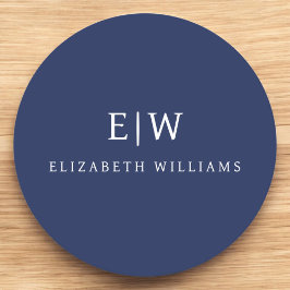 Elegantens Professionell Enkel monogram-minimalist Underlägg Papper Rund