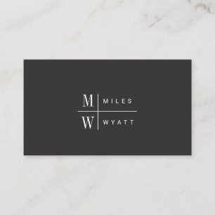 Elegantens Professionell Enkel monogram-minimalist Visitkort