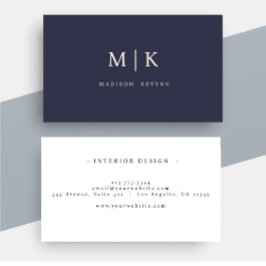 Elegantens Professionell Enkel monogram-minimalist Visitkort