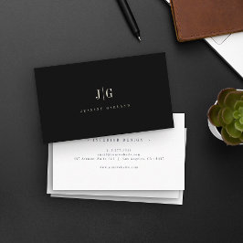 Elegantens Professionell Enkel monogram-minimalist Visitkort
