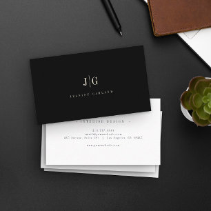 Elegantens Professionell Enkel monogram-minimalist Visitkort