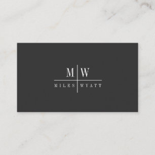 Elegantens Professionell Enkel monogram-minimalist Visitkort