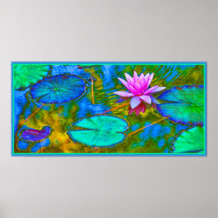 Elegantens reflektioner Namaste Yoga Lotus Poster